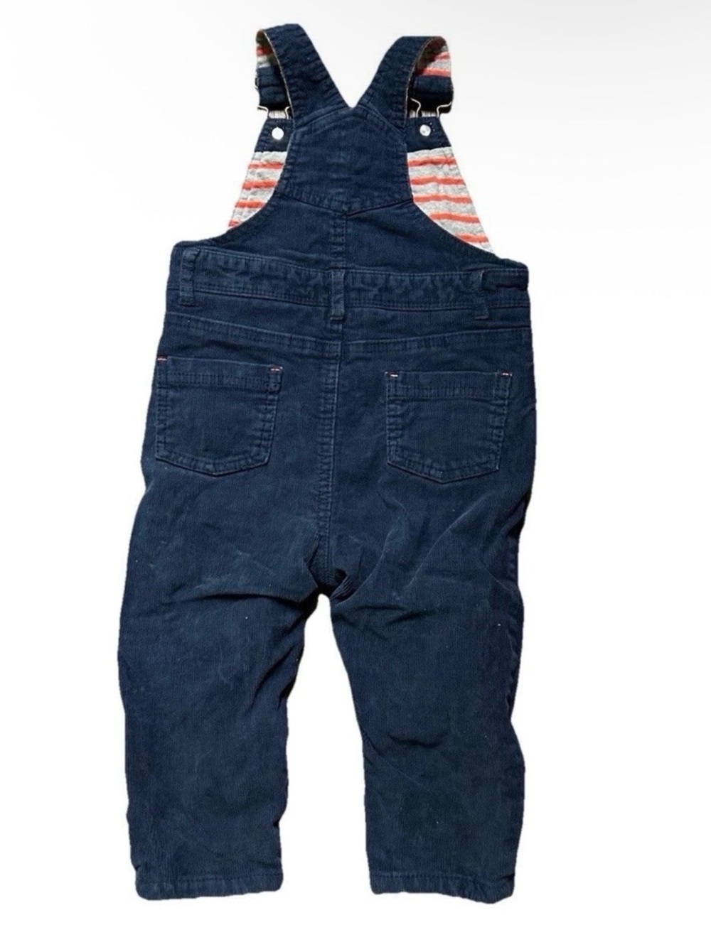 Baby Boden Navy Blue Corduroy Lined Overalls Size 18-24 Months - Picture 3 of 4